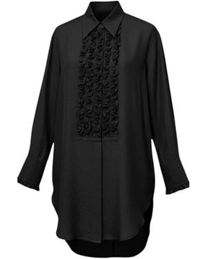 Lindsay Nicholas New York Tuxedo Shirt Dress - Black