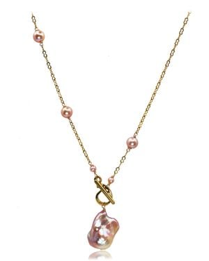 Marquise Swim Necklace - Blue