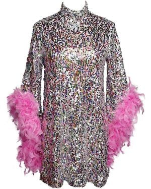 Jennafer Grace Time Warp Unicorn Sequin Mod Mini - Purple