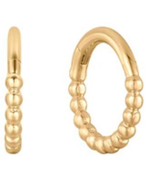 Vanhi 14K Recycled Solid Beaded Clicker Earring - Metallic