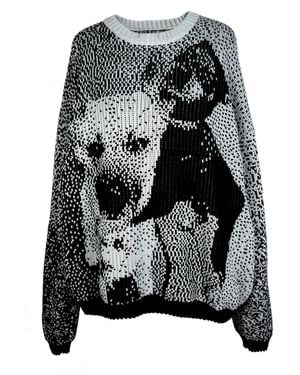 Ccy Currency Dog's Love Jumper - Black