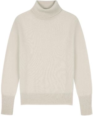 Loop Cashmere Cashmere Polo Neck Sweater - White