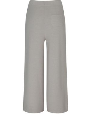 CALLAITE Neutrals Cashmere Wide Leg Pants - Gray