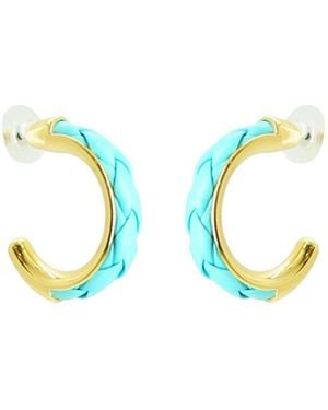 Gissa Bicalho Handmade Acrylic Earring Hoop Oca And Trece - Blue
