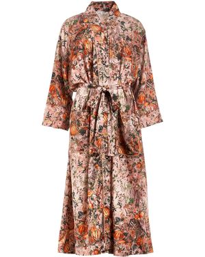 Fable England Nocturnal Garden Kimono Lady - Brown