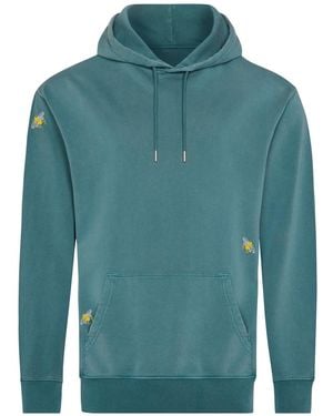 INGMARSON Bee Embroidered Organic Cotton Hoodie - Green