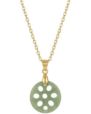 seree Lotus Root Jade Pendant Necklace - Green