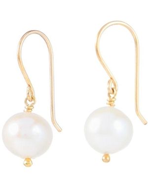 Inari Jewellery Snowball Freshwater Pearl Earrings - White