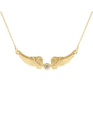 Lee Renee Guardian Angel Diamond Necklace – - Metallic