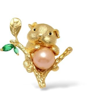 Ninemoo Aurelia Squirrel Brooch - Metallic