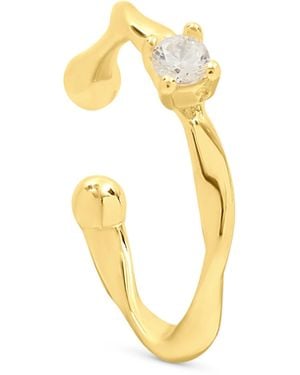 Esterah Solitaire Ear Cuff - Metallic