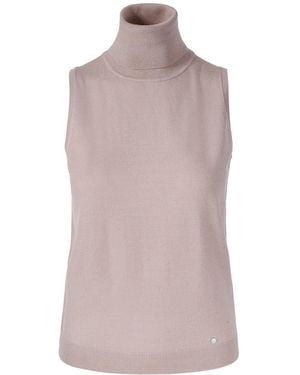 tirillm Alicia Sleeveless Merino Wool Top- Neutrals - Brown
