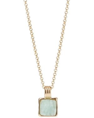 Muru Amazonite Necklace - Metallic