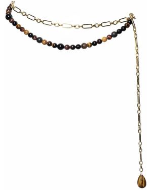 A'miss Tiger Jewelry Belt - White