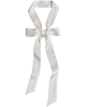 Lost Pattern La Collectionneuse Silk Ribbon Scarf - White
