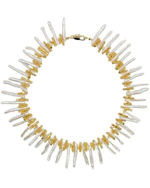 The Bulums Solar Tides Natural Baroque Pearl Necklace - Metallic