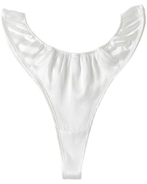 Soft Strokes Silk Set Of Two Pure Mulberry Silk T-String Pantie - White