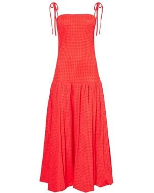 Amy Lynn Alexa Cherry Rhinestone Embellished Puffball Dress - Red
