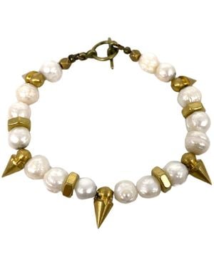Rachel Nathan On Point: Pearl Bracelet - Metallic