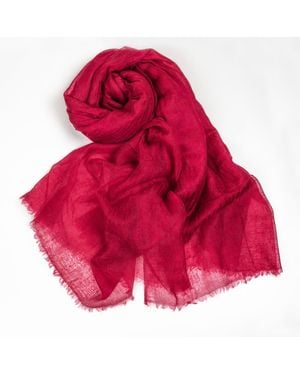 Bel Cashmere Light Cashmere Foulard Burgundy - Red