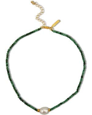 Jaredjamin Rowan Necklace Malachite - Metallic