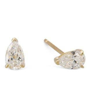 Dolcetto Designs Lab Grown Diamond Pear Studs - Metallic