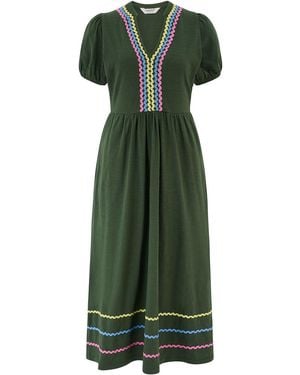 Sugarhill Renee Jersey Midi Dress, Ric Rac - Green