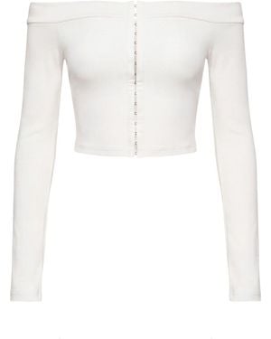 Khéla the Label Hooked Up Top Off - White