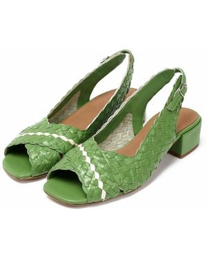 Naguisa Woven Sandals - Green