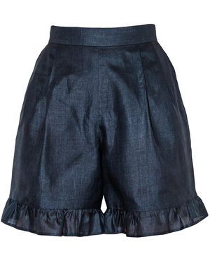 KAROLINA OZOLINSIUTE Jessie Silk Mini Shorts - Blue