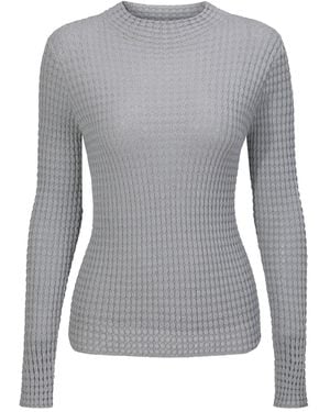 NUAJE NUAJE ' Auden Merino Wool Mock Neck Top - Grey