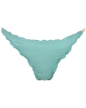 SAETA Paris Silk Tanga Brief - Blue
