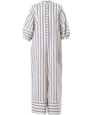 Metamorph Maxi Jumpsuit Оn Stripes - White