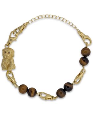 Frenvyrn Puppy Convertible Tiger's Eye Bracelet Bag Charm Medium - Metallic