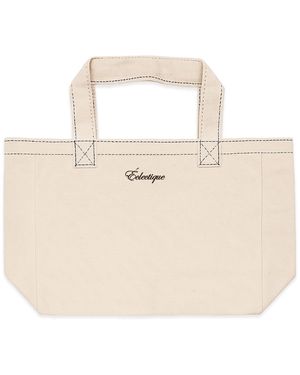 Éclectique Neutrals Canvas Tote Bag - Natural