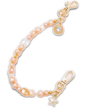 Wjy Studio London Luxe Natural Pear Pinkphone Case Chain Hand Carry - Metallic