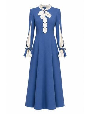 Julia Allert Cocktail Ankle-Length Dress – - Blue