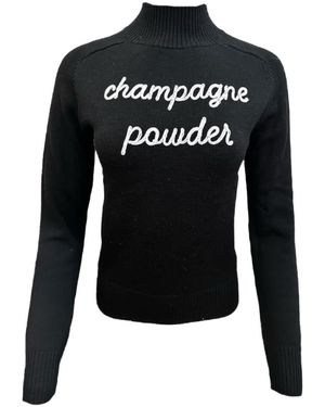 Team Event Champagne Powder Embroidered Ski & Après Ski Sweater - Blue
