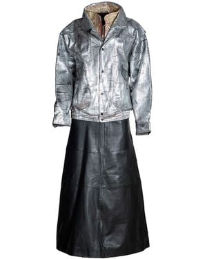 Zasta Studio The Cosmic Gladiator Leather Skirt - Black