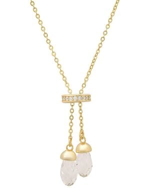 Kylie Harper Adjustable Tassel Lariat Necklace - Metallic