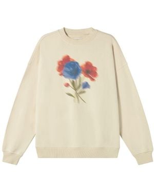 Thinking Mu Printed Blurry Jimena Sweatshirt - White