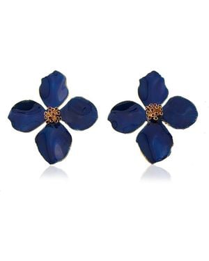 Milou Jewelry Clover Flower Earrings - Blue
