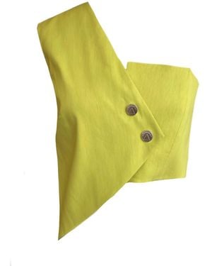 Mirimalist Eli Linen Bustier - Yellow