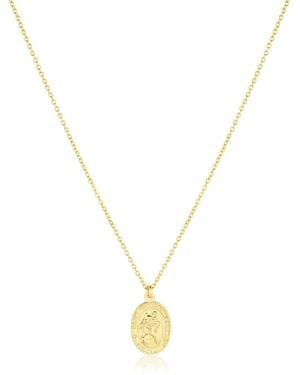 SET & STONES St. Christopher Charm Necklace - Metallic