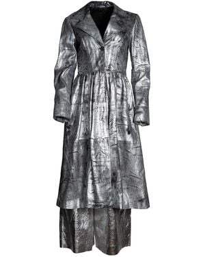Zasta Studio The Bishop Italian Leather Trench Coat With Pants - Gray