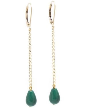 SALOME Penelope Malachite Swing Earrings - Blue