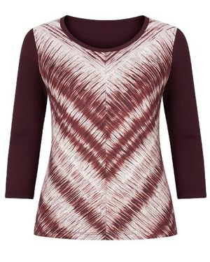 Conquista Straight Patterned Top - Purple