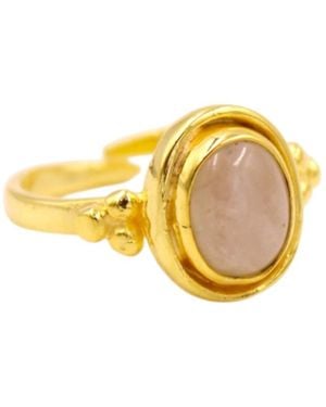 1610Istanbul Istanbulite Princes' Island Moonstone Ring - Metallic
