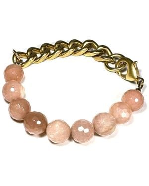 Rachel Nathan Remix: Peach Moonstone Bracelet - Metallic