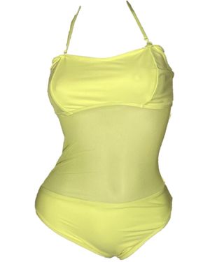 Brasini Swimwear Leme Mesh One Piece Swimsuit - Yellow